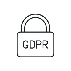 GDPR protection icon vector illustration