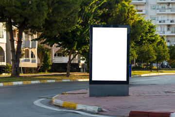 Billboards on the road, empty billboards used in the city