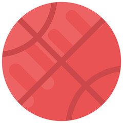 
A pink color basket ball, flat vector icon design
