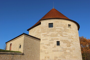 Fototapeta na wymiar Tour de la Pelote restaurée à Besançon 9