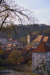 Naklejka premium View of the Black Church, Romania, Transylvania, Brasov 