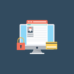 
Vector illustration of online banking account
