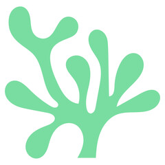 
A sea plant, flat vector icon of a seaweed
