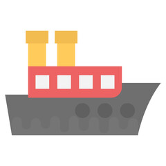 
Flat vector icon design of a Luxury cruise liner 
