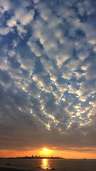Fototapeta premium beirut city and Harbour under a dramatic sky