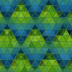 green to blue color gradient transformed into diverse shapes patterns and designs