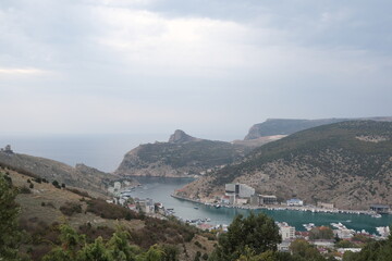 The landscape of the Black Sea, the city of Balaklava is beautiful.
