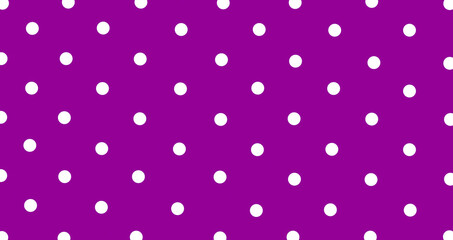 Big white polka dots on purple, seamless background. Seamless pattern of large white polka dots on a purple background for arts, crafts, fabrics, decorating, albums and scrap books.