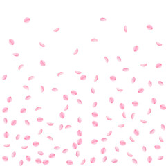 Sakura petals falling down. Romantic pink silky sm