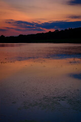 sunset over the river