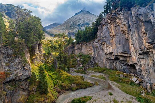 River Esera on its way down the Renclusa in the Benasque valley in the Aragonese Pyrenees.
