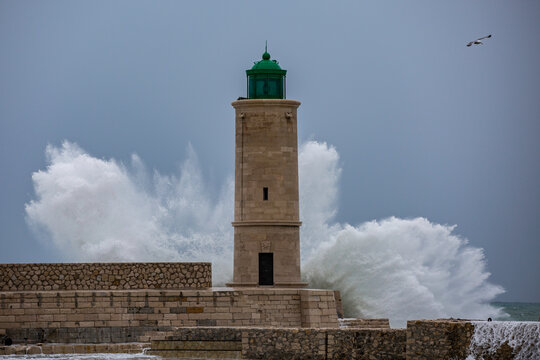 Tempête sur le phare de Cassis (13) bouche du Rhône France