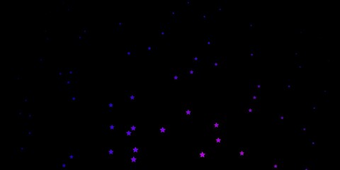 Dark Pink, Blue vector template with neon stars.