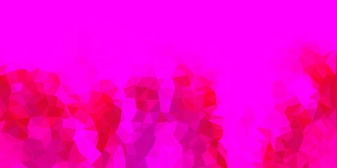 Dark pink vector triangle mosaic background.