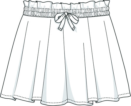 Vector skirt design for girls.