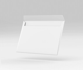 Realistic White Envelope C5/C6 mockup, Blank letter paper, c5 c6 template 3d Rendering isolated on light gray background