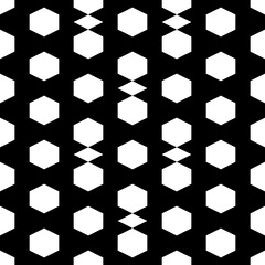 Hexagons, rhombuses ornament. Geometrical backdrop. Abstract background. Polygons wallpaper. Ethnic motif. Digital paper, textile print, web design. Seamless pattern. Vector.