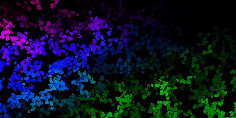 Dark multicolor vector template with abstract forms.