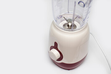A close-up blender on a white background. for making smoothies and cocktails at home