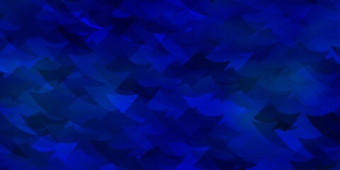 Dark BLUE vector texture with poly style with cubes.