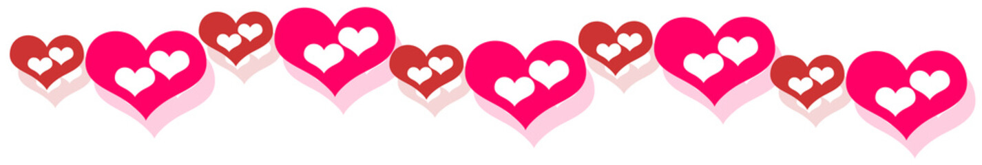 heart beat on a red footer decoration background