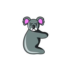 Illustration sitting animal cute koala cartoon character logo vector