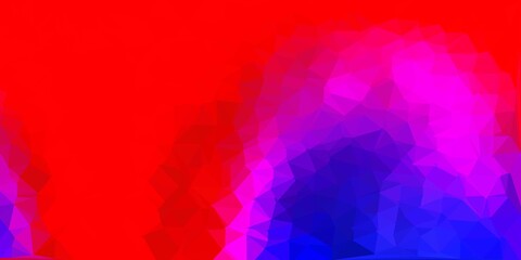 Obraz premium Light blue, red vector abstract triangle background.
