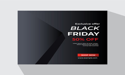 Black Friday social media post template Vector