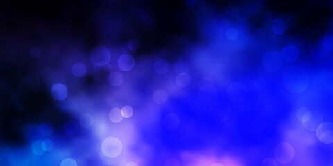 Dark Pink, Blue vector pattern with spheres.