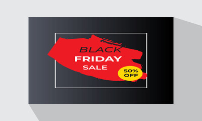 Black Friday social media post template Vector