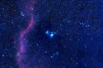 A beautiful bright galaxy in deep space. Elements of this image furnished by NASA were.