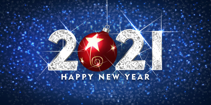 2021 Happy new year. silver Design of greeting card. silver Shining Pattern. Happy New Year Banner with 2021 Numbers on Bright Background. Vector illustration	