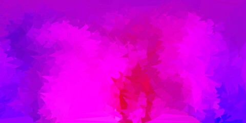 Dark purple, pink vector abstract triangle backdrop.