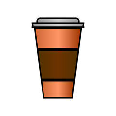 Coffee cup icon on white background. Vector illustration.