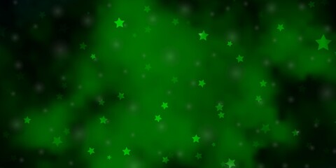 Light Blue, Green vector template with neon stars.