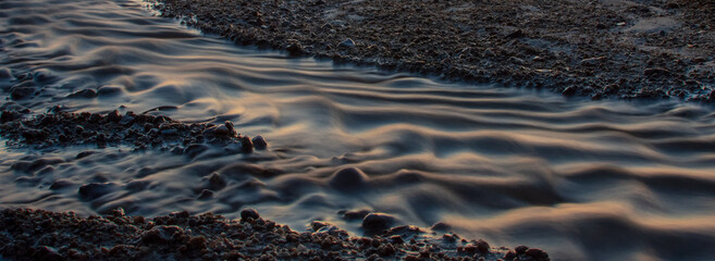 Running Water at Sunset