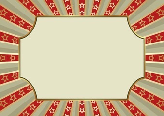 vintage background with decorative frame and stars
