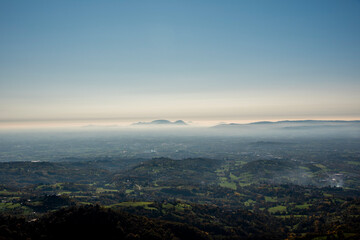 the Euganean hills in the distance