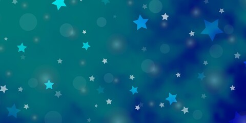 Light BLUE vector layout with circles, stars.