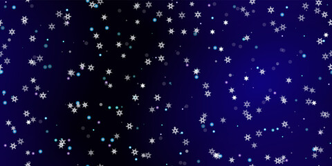 Falling Snowflakes seamless pattern flying snow