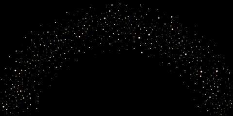 Gold Glitter Stars. Luxury Shiny Confetti.