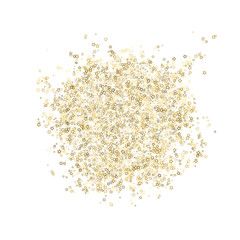 Gold Glitter Stars. Luxury Shiny Confetti.