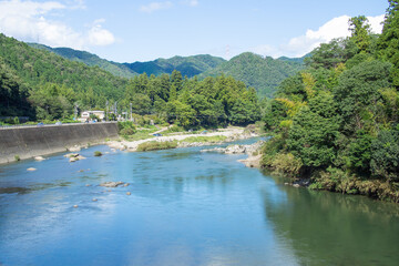 A very beautiful river in Mino City, Gifu Prefecture