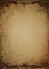 Naklejka premium Hand-drawn background or frame for a diploma or certificate in a vintage style. Illustration with a frame and place for text on the old paper backdrop