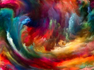 Photo sur Plexiglas Mélange de couleurs Voie de la peinture