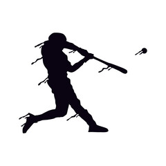 Baseball player splash silhouette design vector