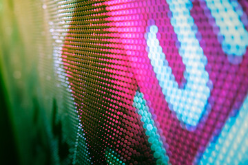 CloseUp LED blurred screen. LED soft focus background. abstract background ideal for design.