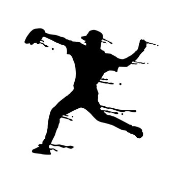 Strike player splash silhouette design vector