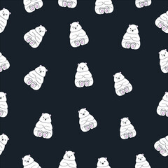 Pattern with ice bears