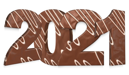 2021 gros 3D chocolat nappage